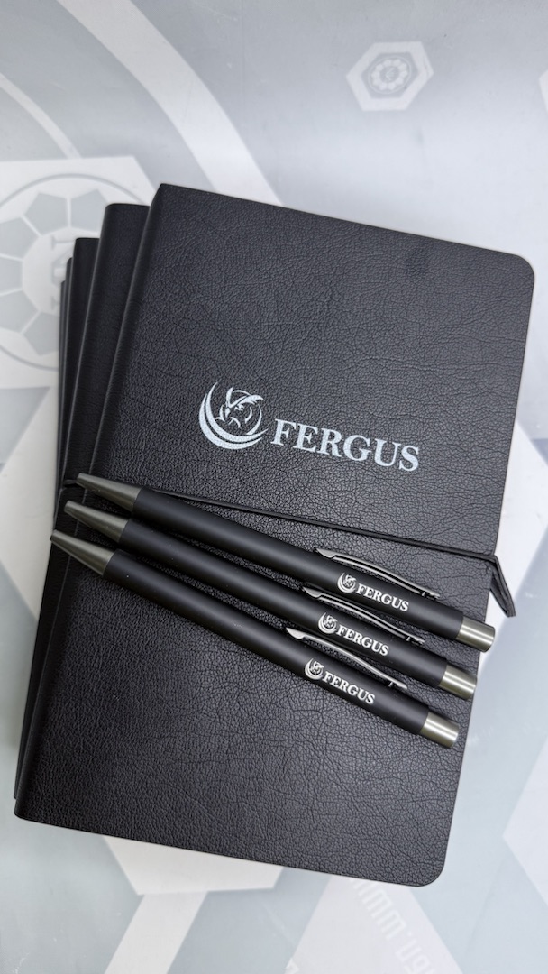 Выполненный заказ NAIRA: ежедневники и ручки с логотипом FERGUS