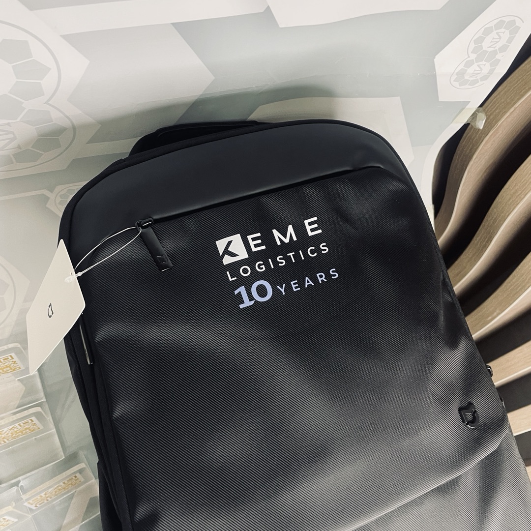 KEME LOGISTICS — Рюкзак к 10-летию компании, выполненная работа NAIRA